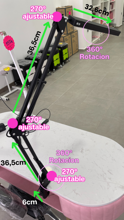 LAMPARA FLEXIBLE CON PINZA - Imagen 2