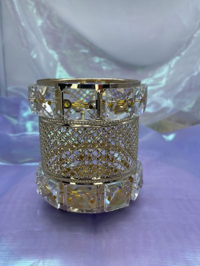 Bote dorado para pinceles