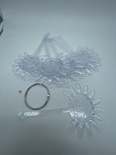 RULETA MUESTRARIO TRANSPARENTE CON PALO