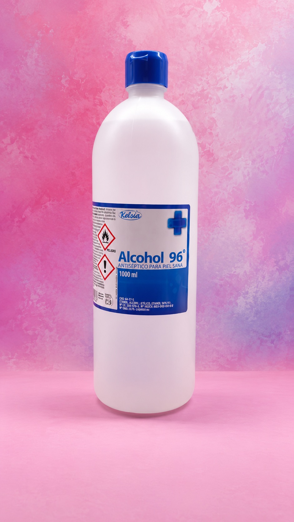 Botella de alcohol 96º para poligel de 1000 ml.