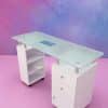 mesa de cristal conaspiradora para manicuristas