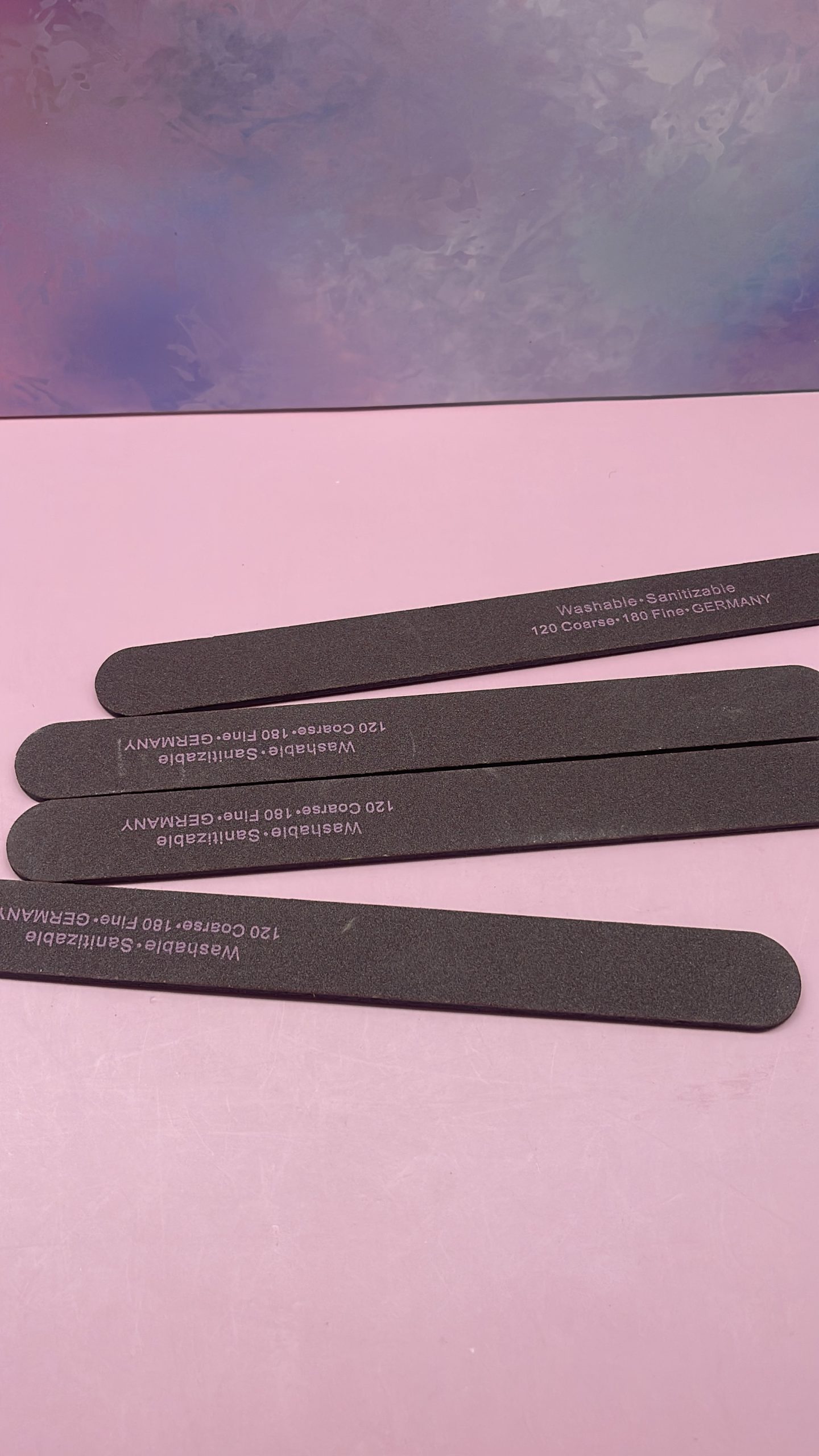 Lima negra 120/180 lavable y desinfectable para manicura