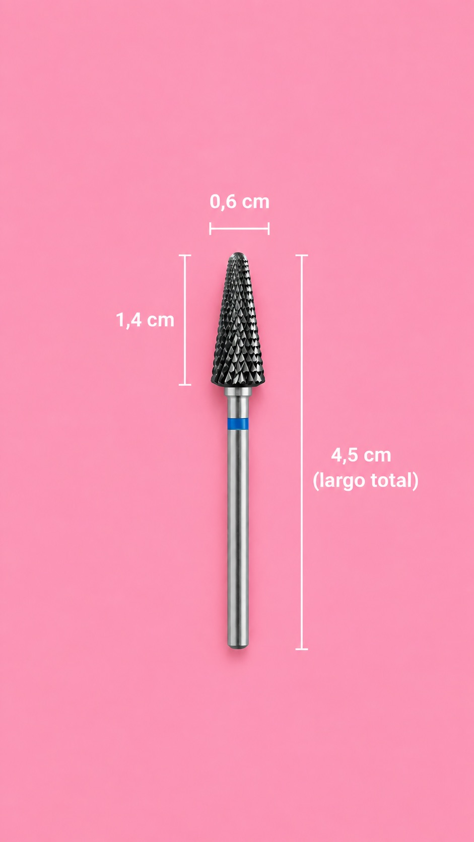 Broca para torno de uñas de carburo de tungsteno grano medio
