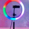 Aro de luz LED multicolor con soporte  para móvil