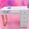 Mesa de Manicura con Aspirador y Enchufe Integrado